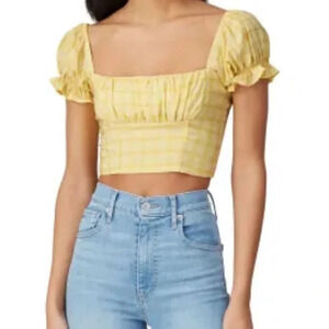 Revolve Capulet Yellow Keyla Crop Top NWT Size‎ L
